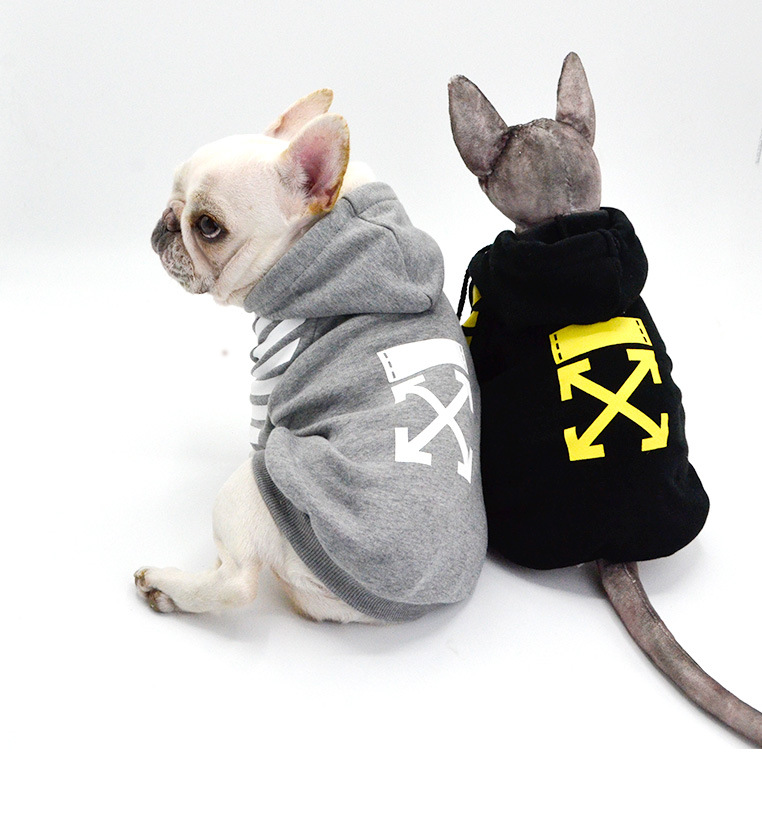 white dog sweatshirt
