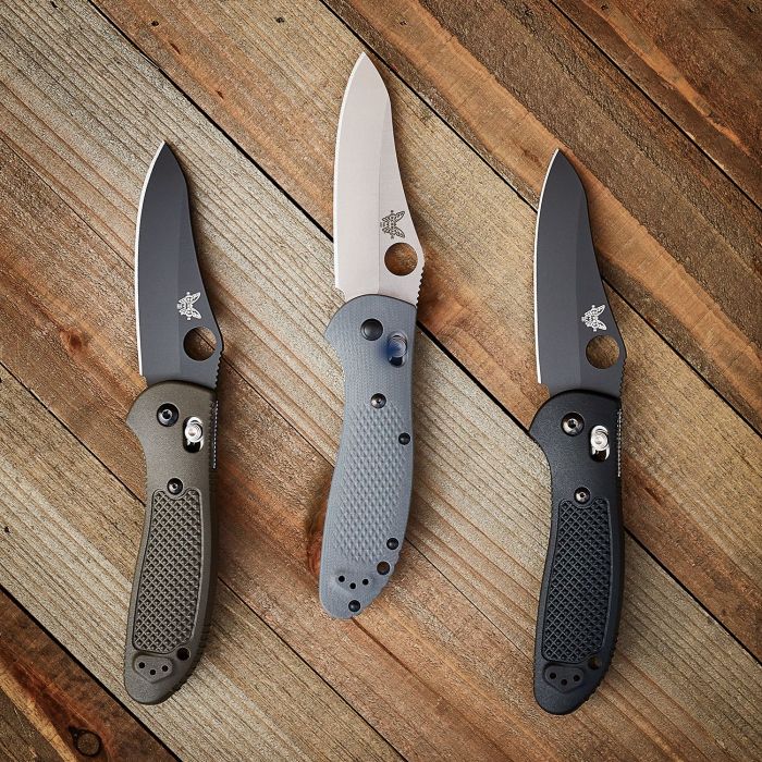 Benchmade Griptilian Axis Lock Folding Knife 3 45 Cpm cv Satin Sheepsfoot Plain Blade Gray G10 Handles