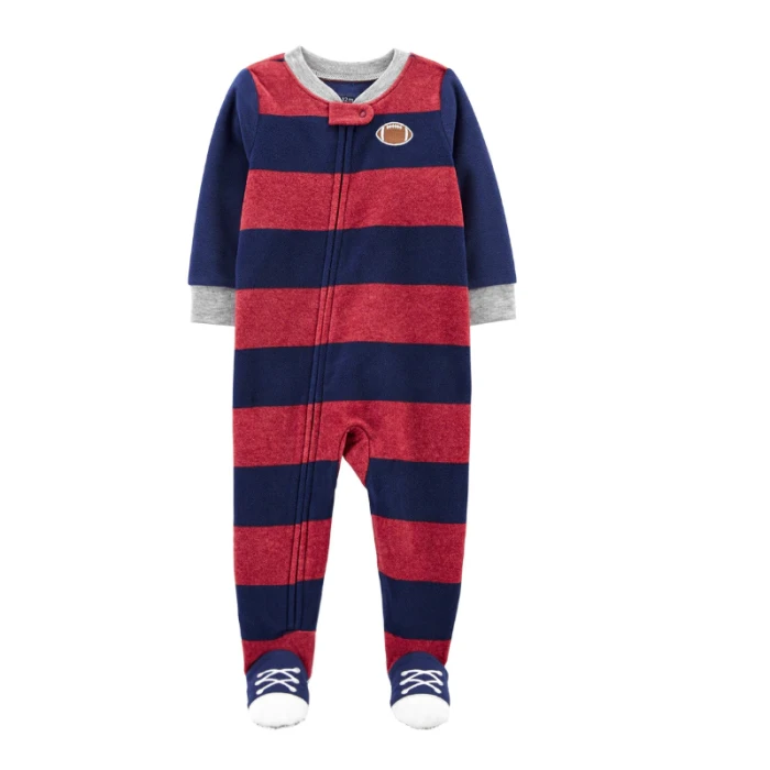 Footed Warm Baby Rompers 2020 Spring Fall Micro Polar Fleece Hot Warm Baby Pajamas Infant jumpsuits Sleepwear 0/3-12M