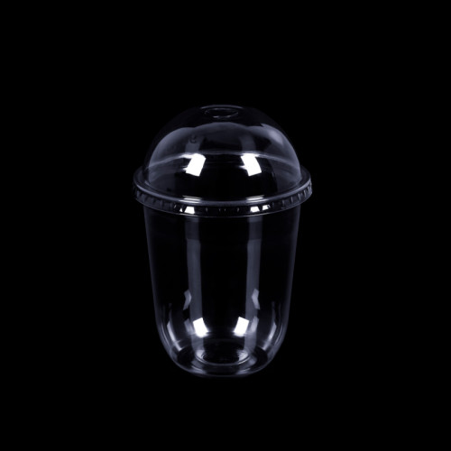 U型冷飲杯16oz咖啡杯500ml一次性透明塑膠奶茶杯批發