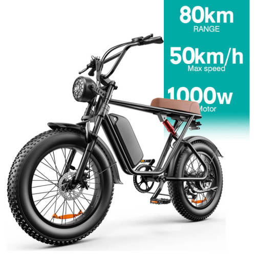 Emoko Ebike C91 1000W 20 inch 4  Fat Tire MAX fast speed 55km/h Electric Bike 48V /17.5/20ah Removable Battery Snow Beach Mountain E-Bike for Adults