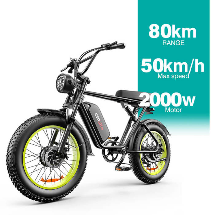 Emoko C91 Ebike Dual Motor 1000w*2 48v 20*4 inch fat tire 23ah dual suspension brake offroad electric bike for adults