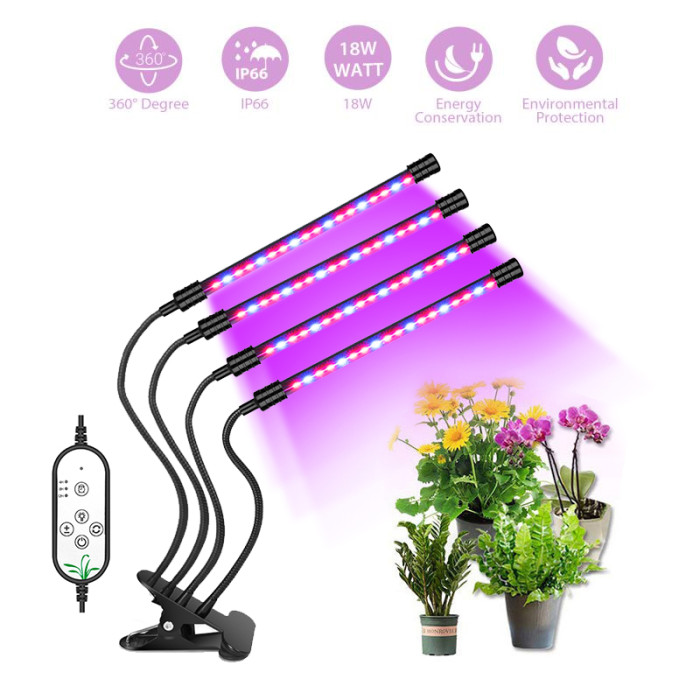 LED Grow Light USB PhytoLamp Full Spectrum 5V Phyto Lamp 4 Plant Light for Home Plants Flower Seeds Indoor Grow Box