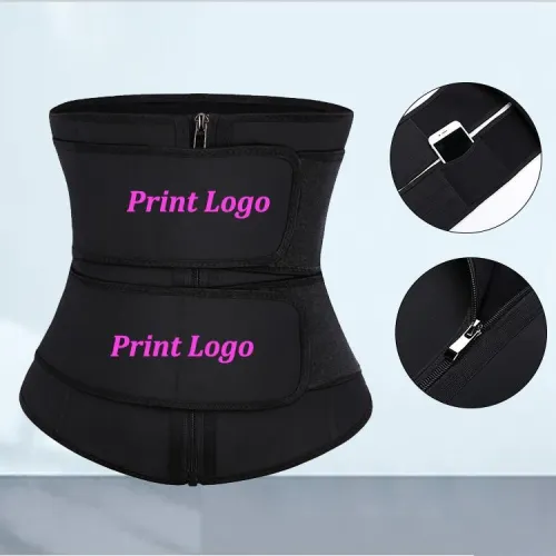 Custom Logo Dropshipping Black Latex Waist Trainer HX