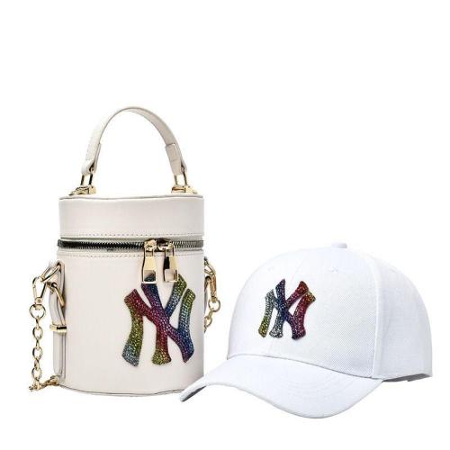 NY Plain Color Bucket Bag and Hat Set