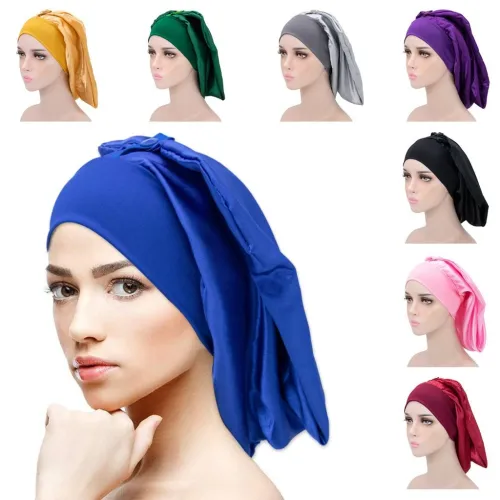 Satin Bonnets with Metal Snap