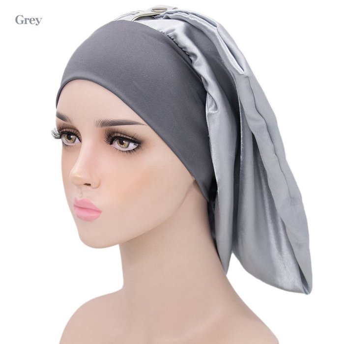 Satin Bonnets with Metal Snap
