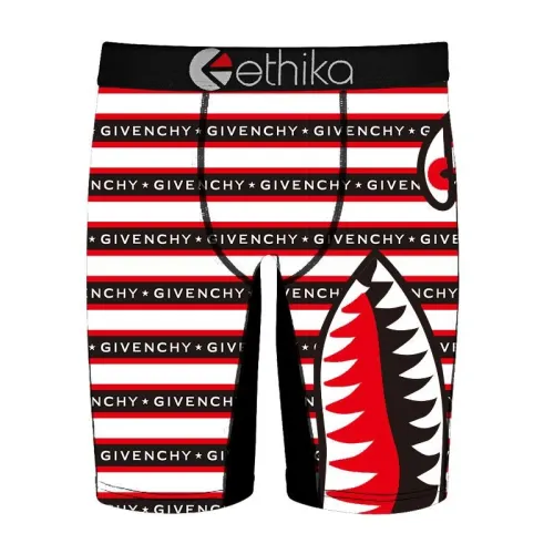 Givenchy&Ape Bape Shark Red Ethika Wholesale Men's Underwear NK027-givench(MAKE TO ORDER MOQ=30PCS)