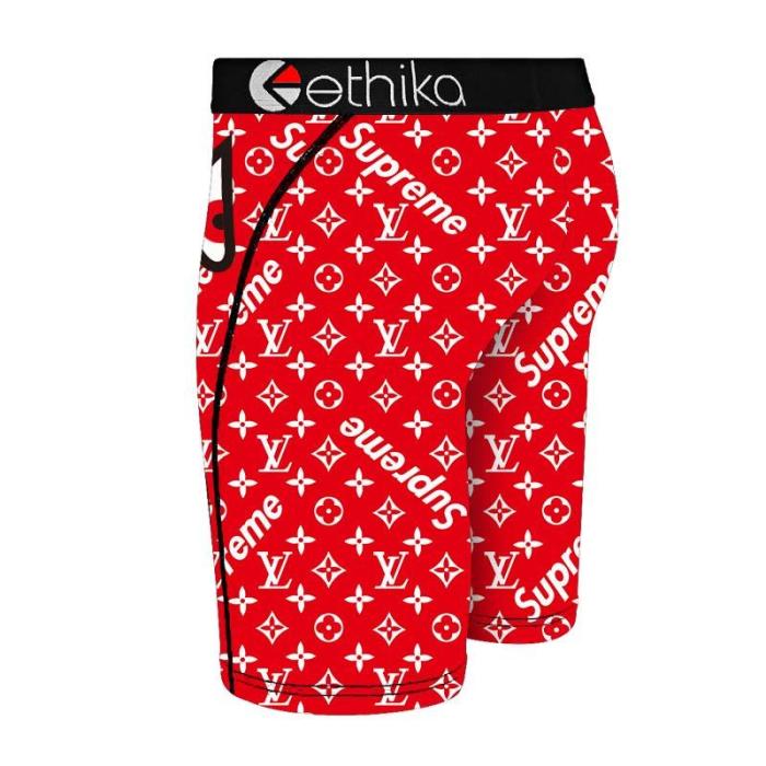 Louis Vuitton & Supreme Red Ethika Men's Boxers Briefs Wholesale Vendors  Men's Underwear Bulk in stock NK009-DESIGNER