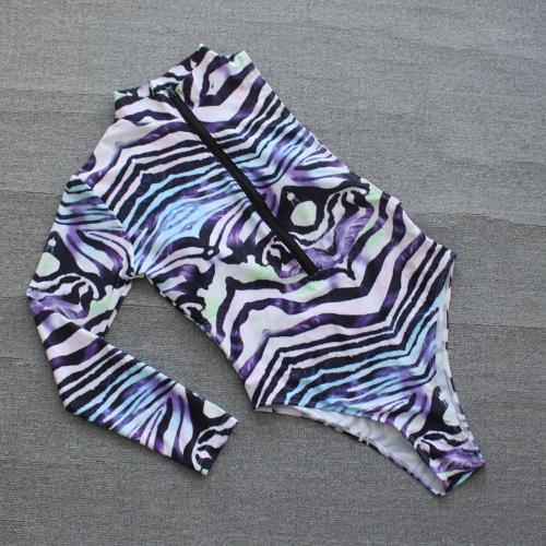 Women Long Sleeve Printing Swimsuit WS-053
