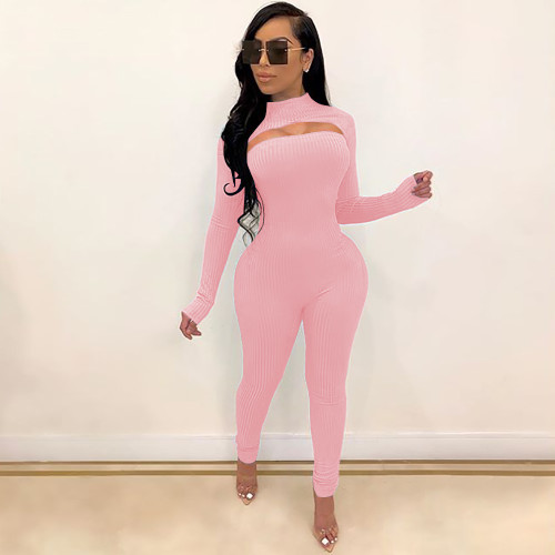 Sexy Fitness Jogger Jumpsuit Two Pieces Set