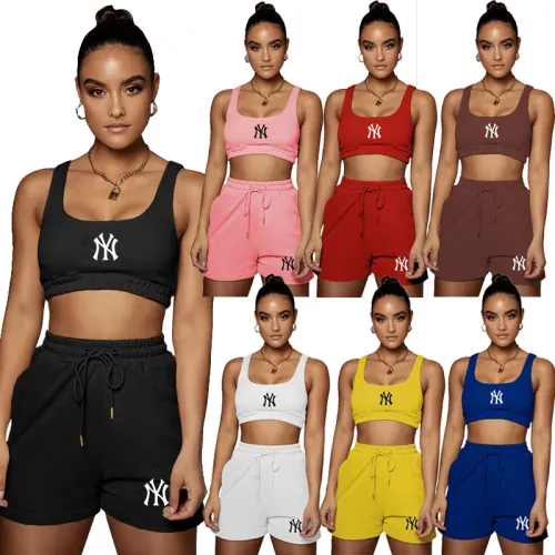 Fashion Hot Sale Print N&Y Camisole Sports Set LO-R2222