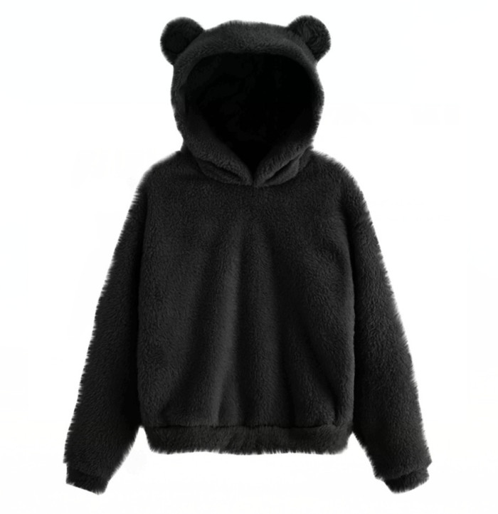 Pullover soft teddy women's warm hoodies