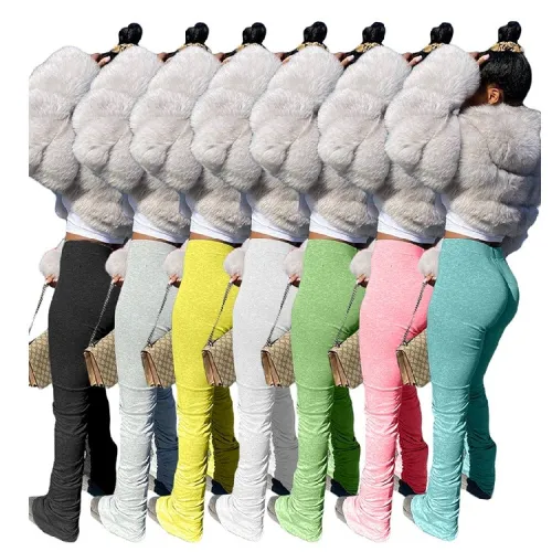 Solid Candy Color Mid Waist Pleated Shorts