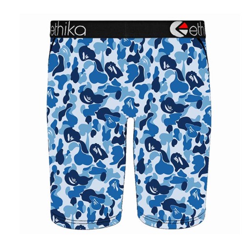 Bashark & Ethika  Blue BP Camo  Wholesale Men's Underwear【make-to-order】Designer UD-005