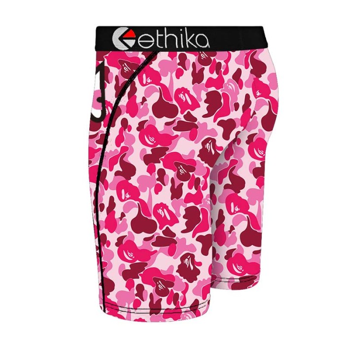 Bashark &  Ethika Pink BP Camo  Wholesale Men's Underwear【make-to-order】Designer UD-007