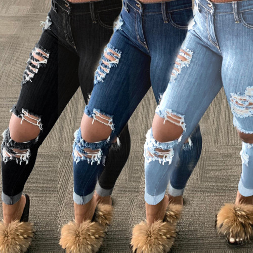 2021 new Wholesale Casual Women Jeans Denim Pant Ladies Skinny High Waist Jeans With Best Quality