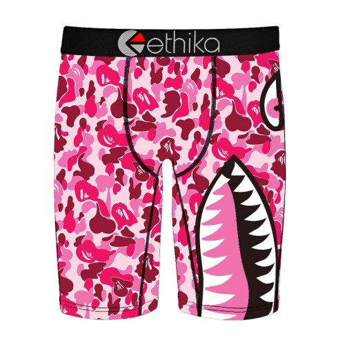 Bashark &  Ethika Pink BP Camo  Wholesale Men's Underwear【make-to-order】Designer UD-007