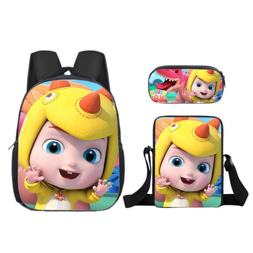 Super Jojo Cute Children's Large-capacity Backpack For Elementary School Students 12 Inches Bags Set SJB-001
