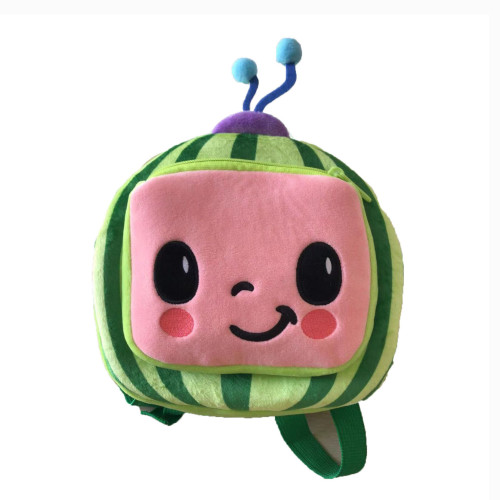  Coco&melon Watermelon Backpack Plush Baby School Bag 20*22*6cm CB-001