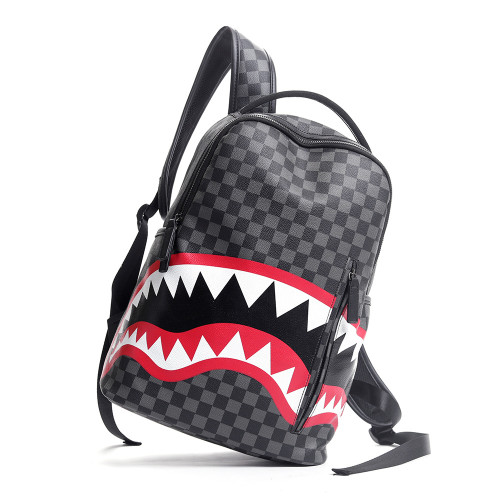 Sprayground Backpack Large-capacity Men's Backpack Shark Travel/Student PVC And  Polyester Bag SB-001