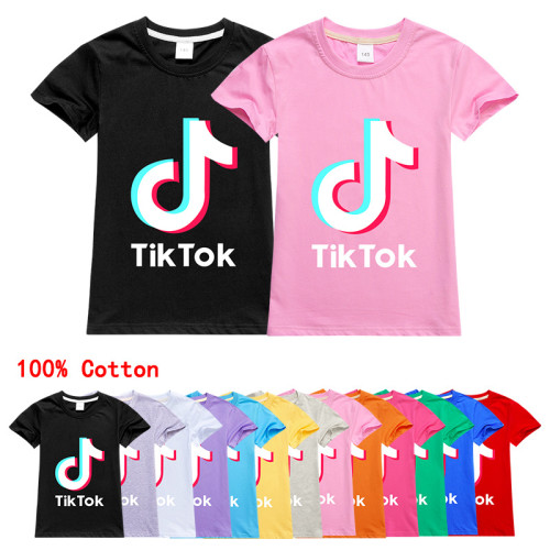  Tik&Tok For Teeneger Boy and Girl Printed Fashion Short Sleeve 100%Cotton T-Shirt TTC-003