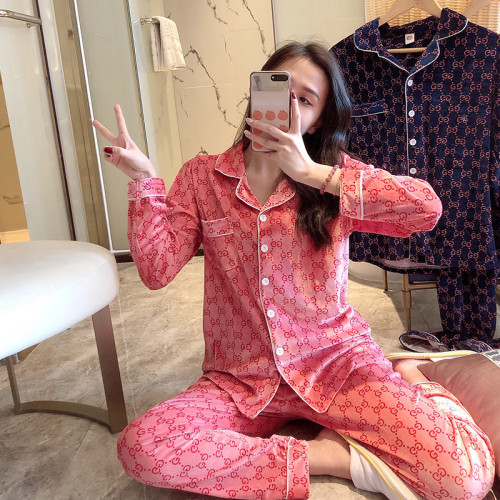 Brand Silk High-grade Gold Velvet Pajamas Ladies Long Sleeves BP-001