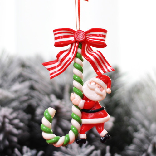 Santa Claus Snowman Small Cane Candy Christmas Decorations Tree Ornaments CMS-003