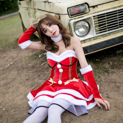 Christmas Female Woman Average Size Cloak Cape Little Red Riding Hood Santa Party Stage Costume CMS-026