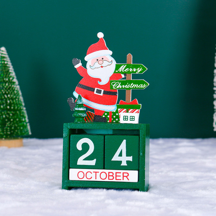 Christmas Decoration Gifts Children Ornaments Wooden Countdown Calendar Atmosphere Layout CMS-030