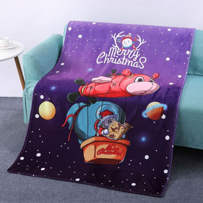 Christmas and Halloween Gift Printing Flannel Air Conditioning Home Nap Sofa Blanket CMS-033