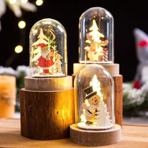 Christmas Snow Globe Glass Cover Reindeer Night Light CMS-044