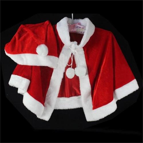 Santa Claus Adult Children Cape Gold Velvet Average Size Christmas Shawl Costume CMS-055