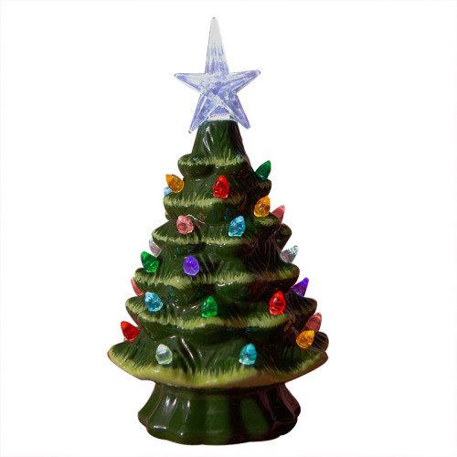 Ceramic Christmas Tree Lights Decoration Height 18.8CM CMS-038