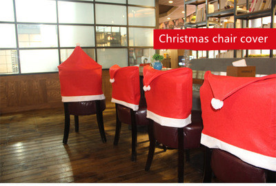 Non-woven Hotel Holiday Decoration Christmas Cloth Chair Cover CMS-064