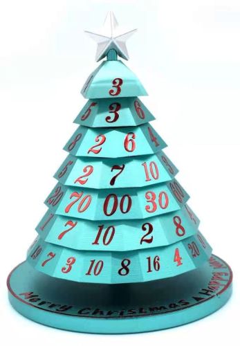 Christmas Tree 7-layer RPG Dice Christmas Decorations  (11*8cm)  CMS-078