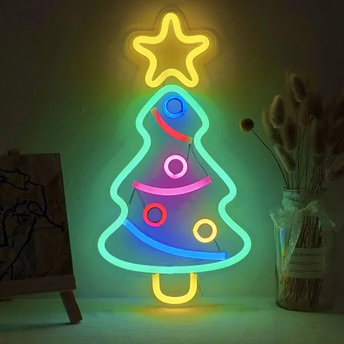 Christmas Tree Neon Sign USB Powered Holiday Dress up CMS-075