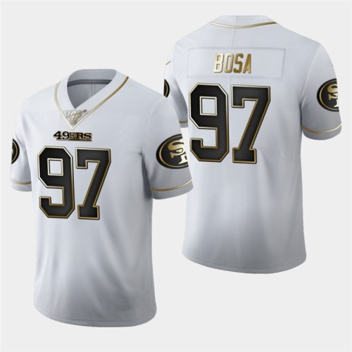 Newes White Gold  Rugby Jersey NFL-078