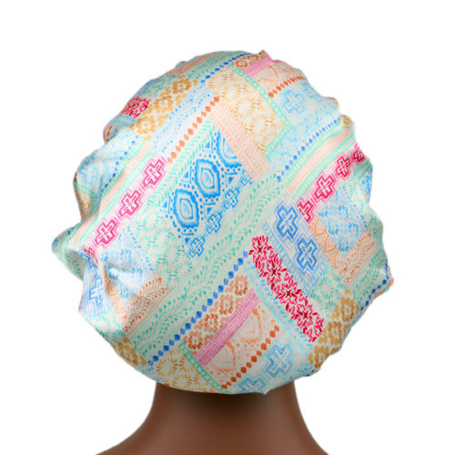 Wide - edge Circular Print with Colorful Bonnet BN-022