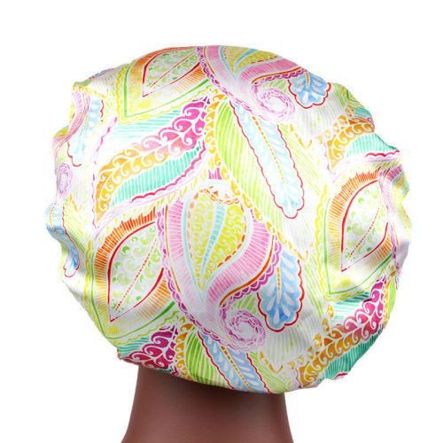 Wide - edge Circular Print with Colorful Bonnet BN-022