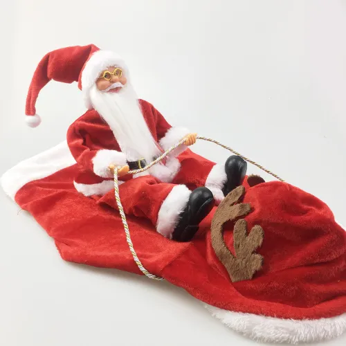 Pet Dog Santa Claus Riding Acrylic Suit Christmas Dress Up CMS-101