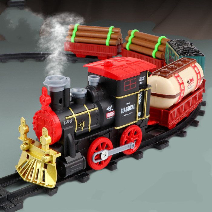 Hot Sale Spray Electric Track Classical Model Small Train Retro Toy CMS-120