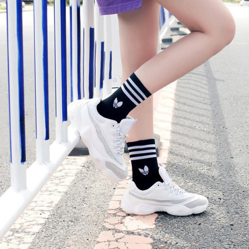 Adidas Wholesale Pure Cotton Students Stocking Stylish Sport Socks For Women & Men ADS-002