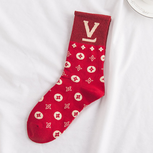 Newest Autumn & Winter Red Socks Cotton Socks For Women ST-001