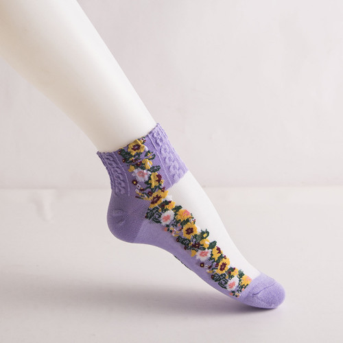 Newest Spring & Summer Pearl Socks Pure Color For Women ST-020