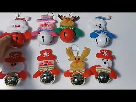 Christmas Tree Pendants Dolls Bells Santa Claus Bells Children's Gifts (10*8CM) CMS-176