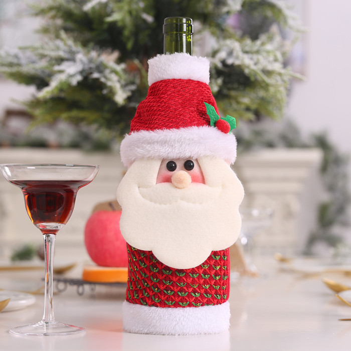 Creative Cartoon Old Man Snowman Elk Red Wine Bottle Set (25*13CM) CMS-191