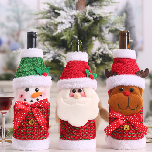 Creative Cartoon Old Man Snowman Elk Red Wine Bottle Set (25*13CM) CMS-191