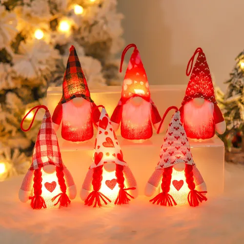 Luminous Couple Forest Christmas Doll Faceless Doll (16*8*5CM) CMS-192