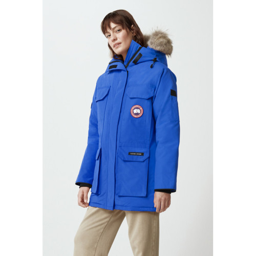 Canada Goose Women's PBI Expedition Parka White Removable Duck Down Dress Blue CG-015